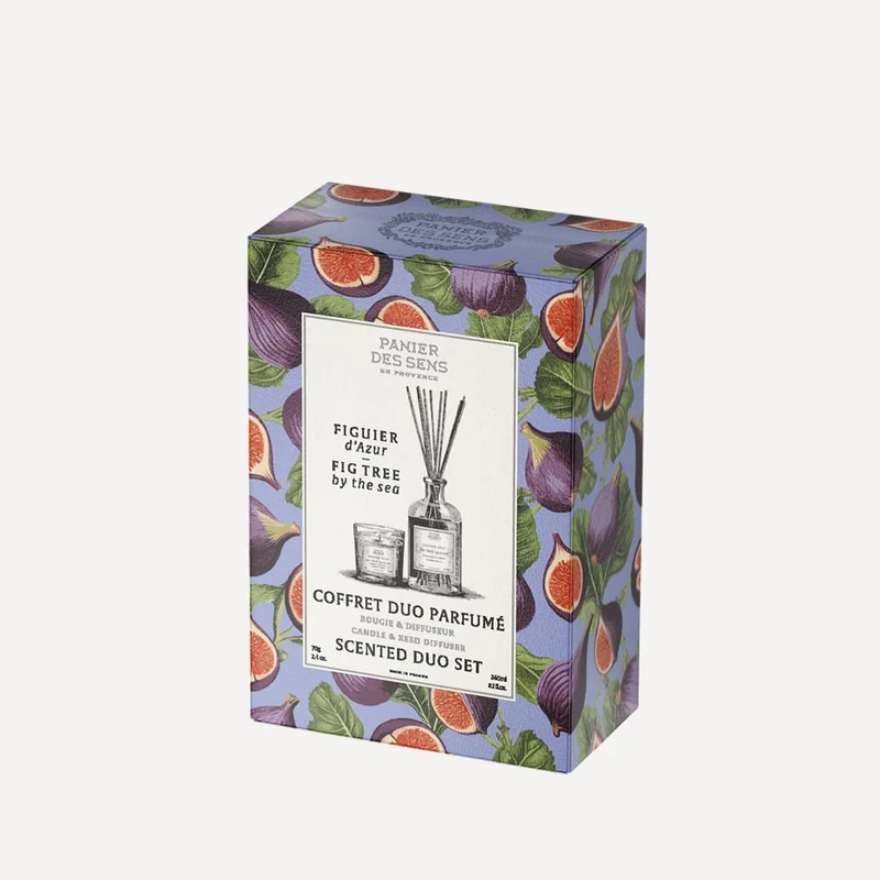 Coffret bougie parfumée + Diffuseur de parfum Figue - Figuier d'Azur