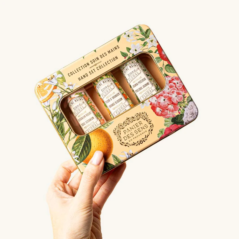 Coffret Crèmes Mains aux absolues de parfum - Fleur d’Oranger, Géranium et Jasmin (3x30ML)
