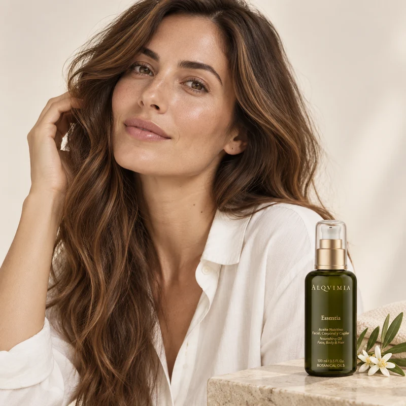 Huile nourrissante Alqvimia Essentia pour le visage, le corps et les cheveux 100 ml
