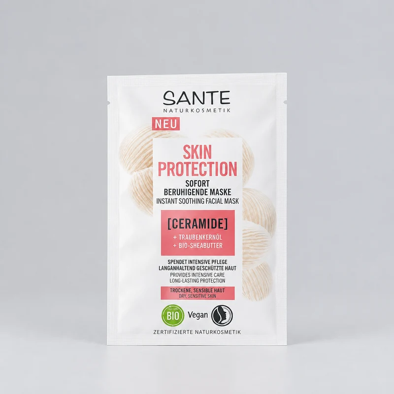 Masque protecteur apaisant Sante pour la peau à l'huile d'amande et de raisin