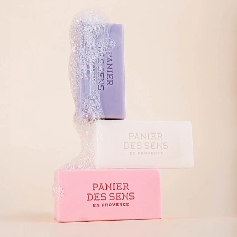 Coffret cadeau 3 savons solides parfumés - Coton, Lavande, Nectar de Rose 3x100g