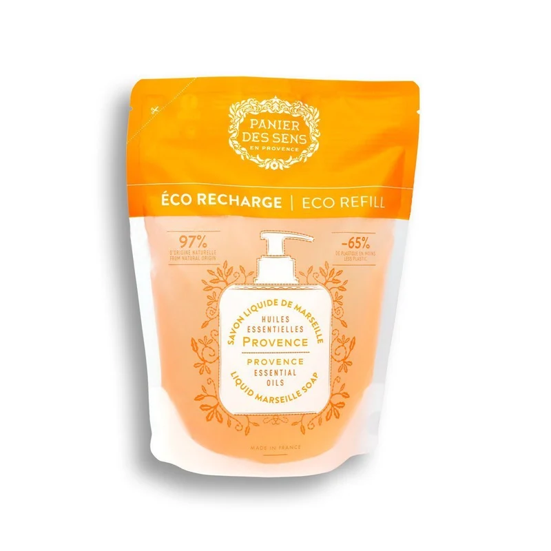 Savon liquide de Marseille Olive Édition limitée 25 ans + 3 recharges - Fleur d'Oranger, Verveine et Pétales d'iris
