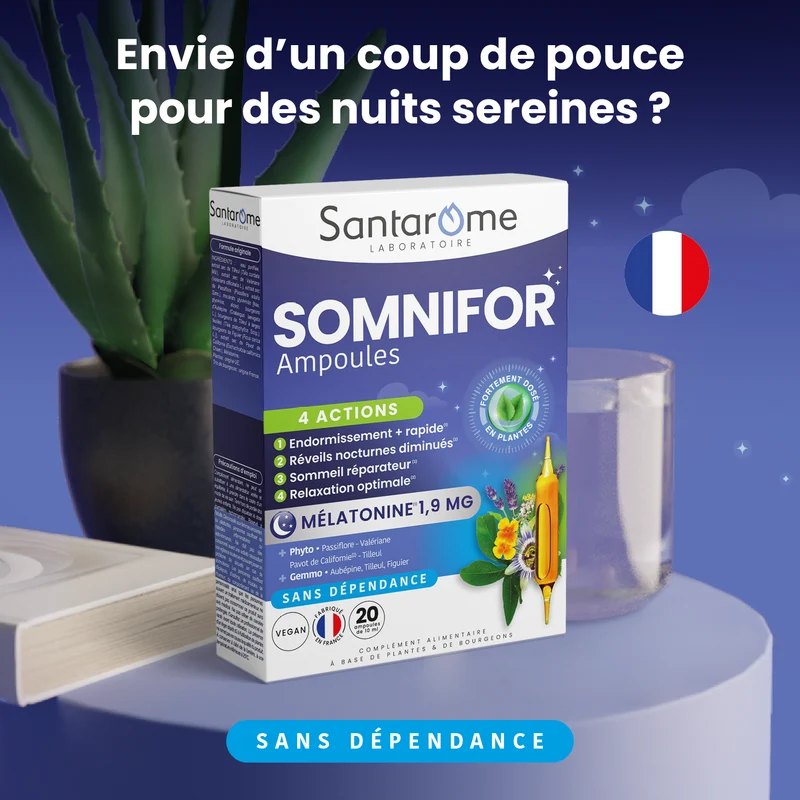 Somnifor 4 Actions - 20 ampoules Mélatonine