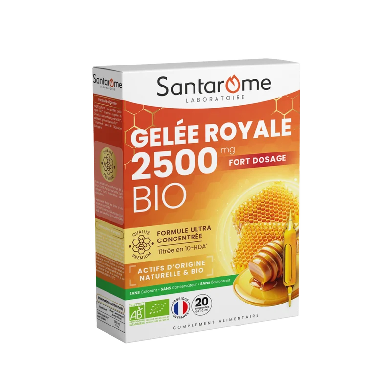 Gelée Royale 2500 Bio - 20 ampoules