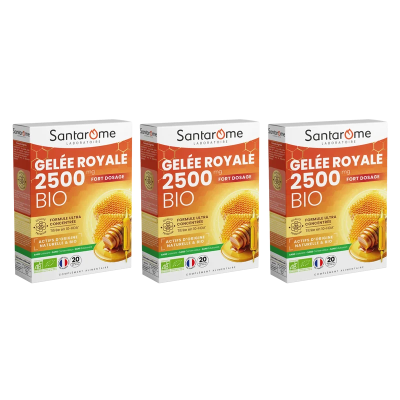Gelée Royale 2500 Bio - 20 ampoules