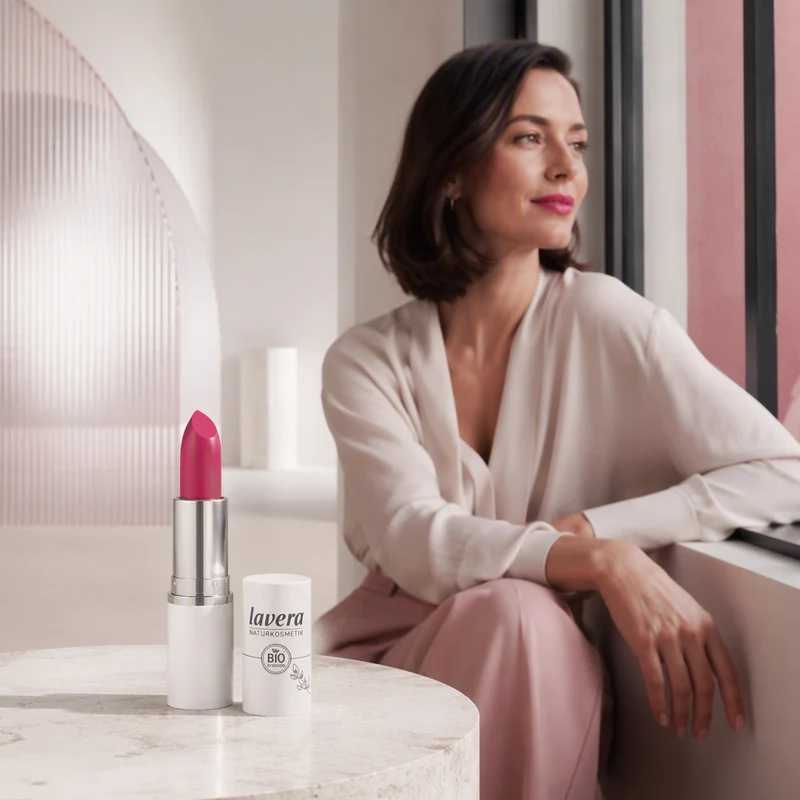 Rouge à lèvres crème éclat Lavera 08 Pink Universe