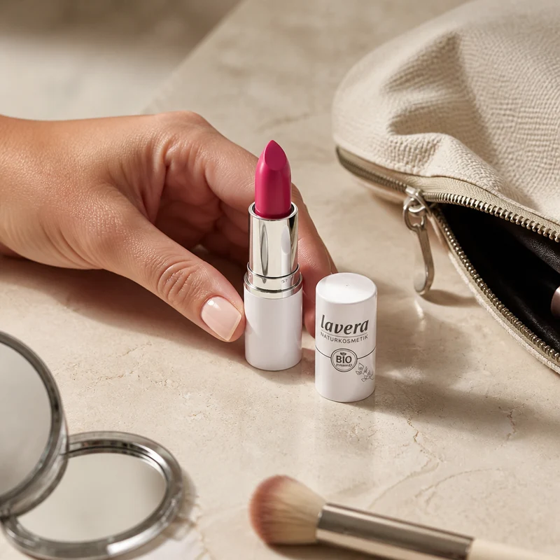 Rouge à lèvres crème éclat Lavera 08 Pink Universe
