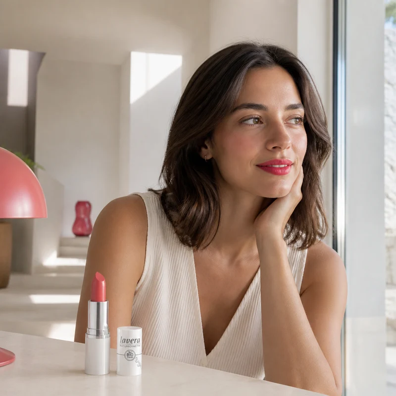 Rouge à lèvres crème éclat Lavera 07 Pastèque