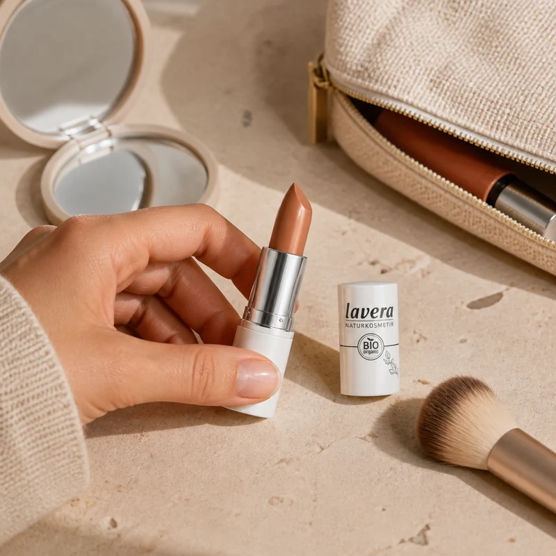 Rouge à lèvres crème éclat Lavera 06 Ocre doré