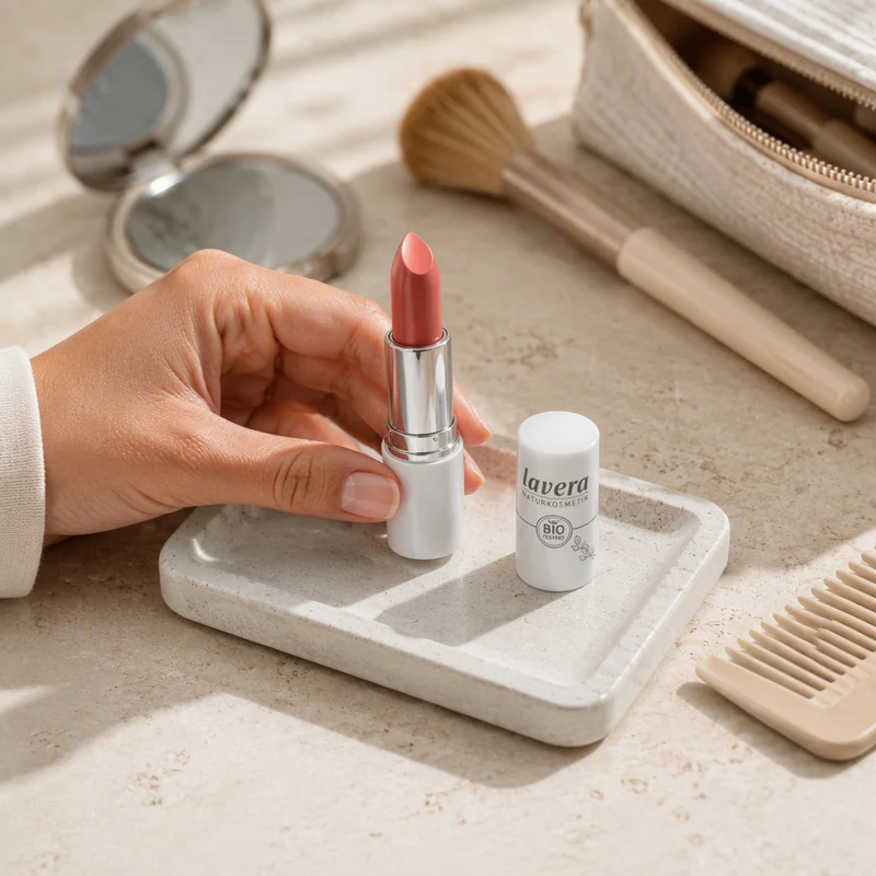 Rouge à lèvres Cream Glow de Lavera 05 Pamplemousse rose