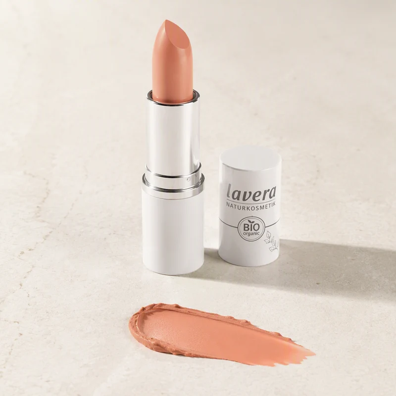 Rouge à lèvres crème éclat Lavera 04 Pêche Nude