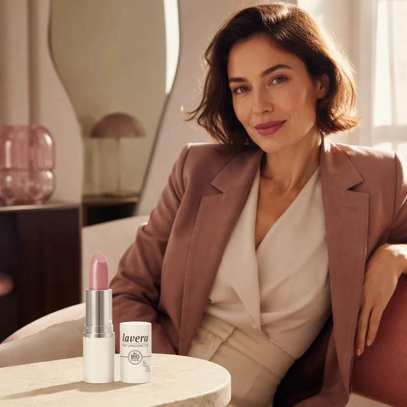 Rouge à lèvres crème éclat Lavera 02 Retro Rose
