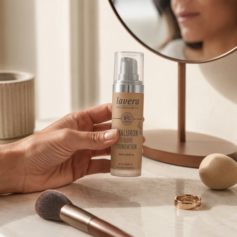 Fond de teint fluide Lavera Hyaluron 06 Amande chaude 30 ml