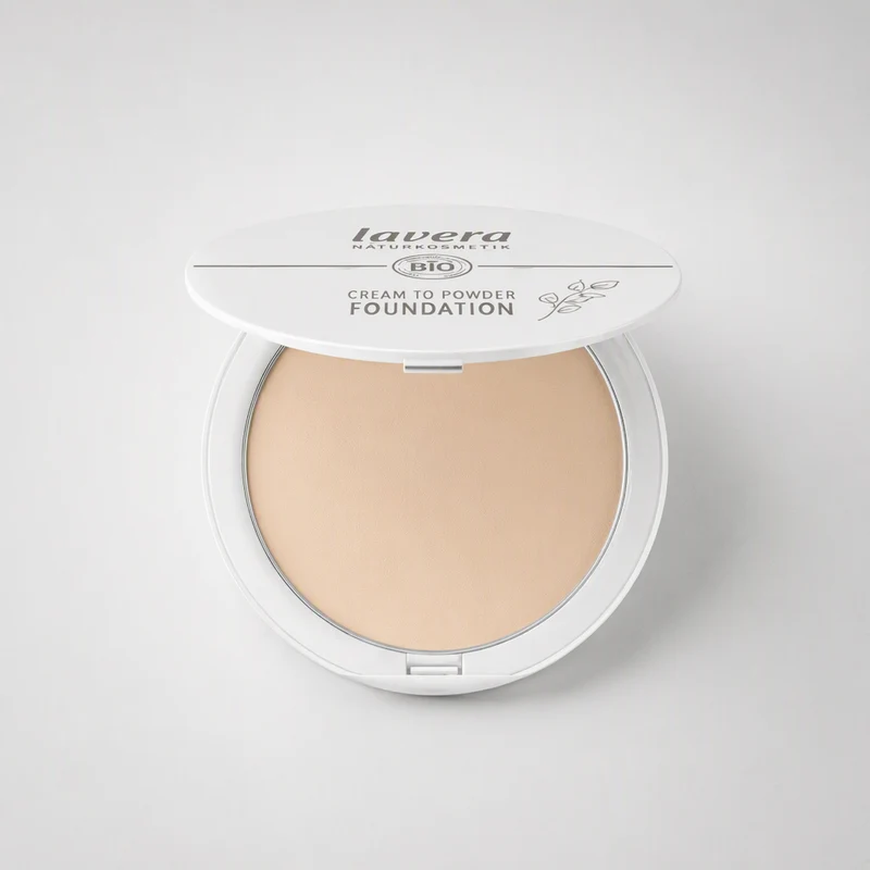 Fond de teint crème poudre de maquillage Lavera 01 Light