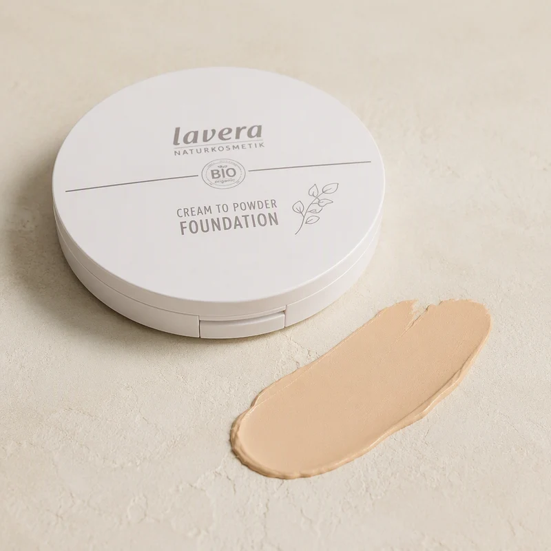 Fond de teint crème poudre de maquillage Lavera 01 Light