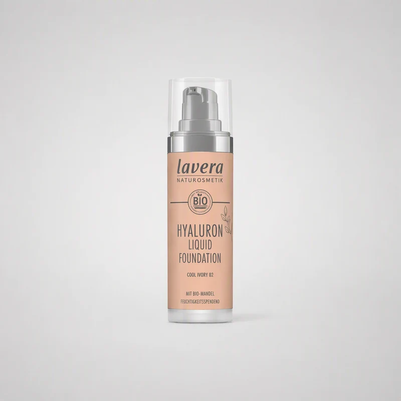 Fond de teint fluide à l'acide hyaluronique Lavera 02 Cool Ivory 30 ml