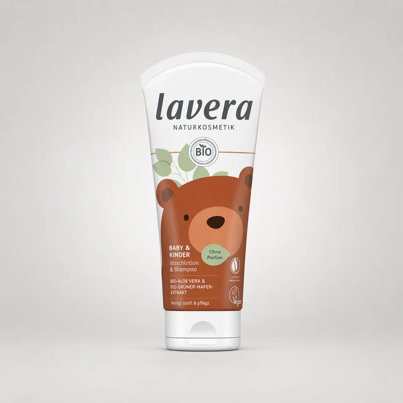 Gel douche et shampoing Lavera pour bébés et enfants 200 ml
