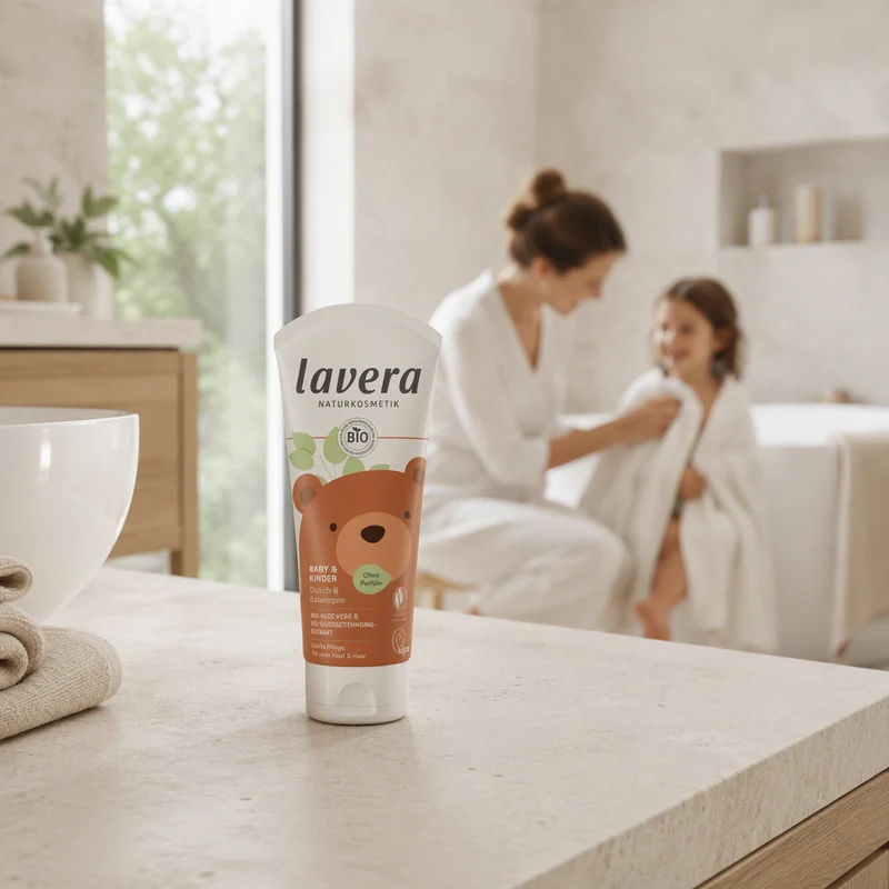 Gel douche et shampoing Lavera pour bébés et enfants 200 ml