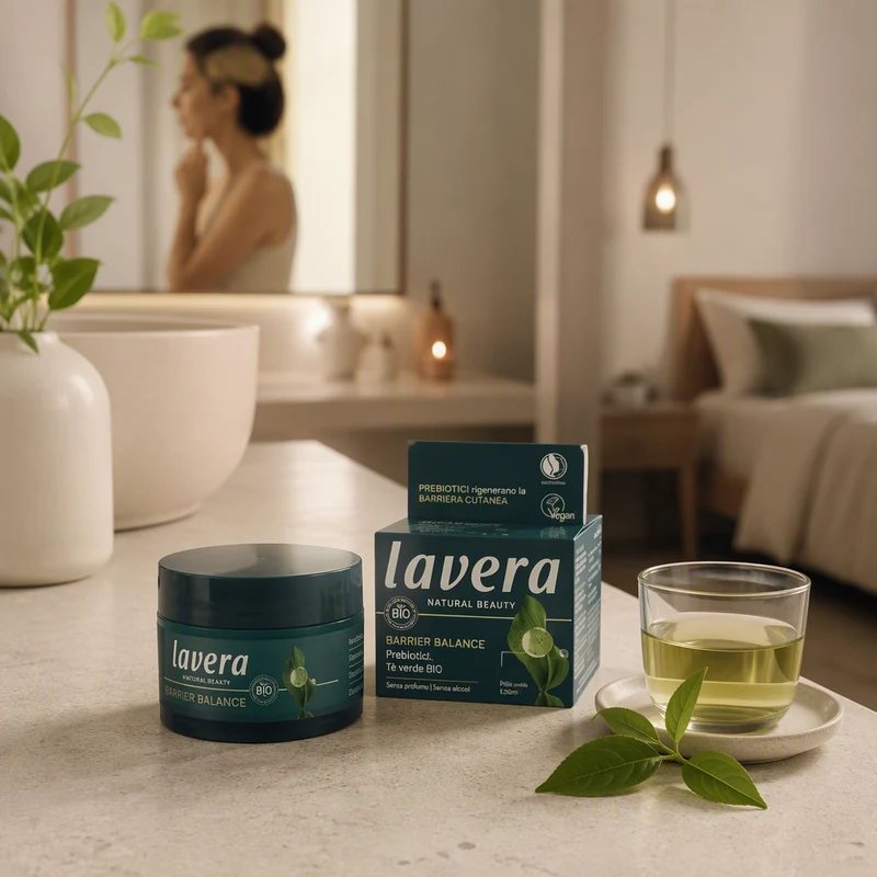 Lavera Barrier Balance Crème de Nuit aux Prébiotiques et au Thé Vert 50 ml