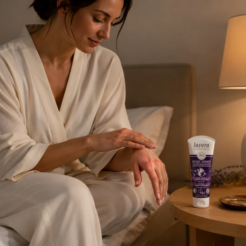 Crème pour les mains et masque de nuit Lavera 75 ml