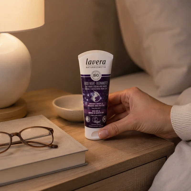 Crème pour les mains et masque de nuit Lavera 75 ml