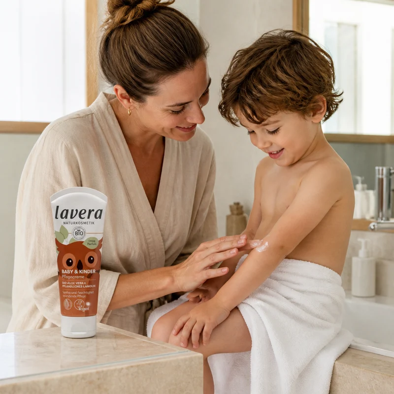 Lavera Crème Hydratante Ultra Douce pour Bébés et Enfants 75 ml