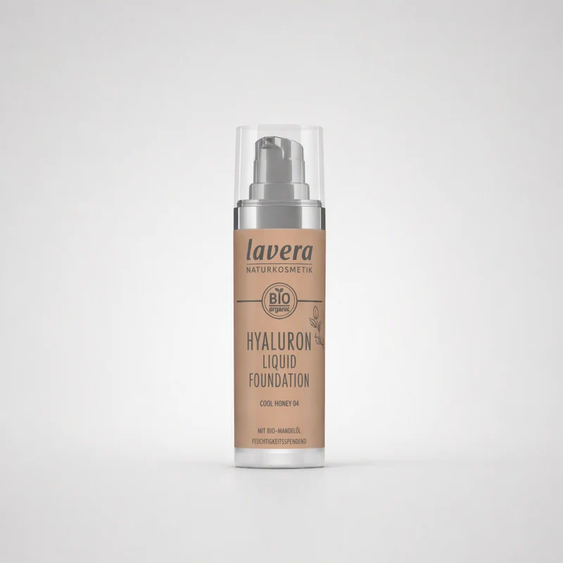 Fond de teint fluide à l'acide hyaluronique Lavera 04 Cool Honey 30 ml