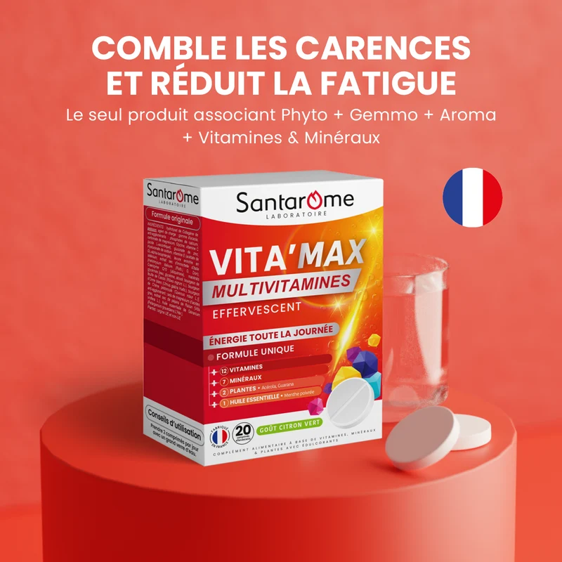 Multivitamines Vita'Max Effervescent - 20 comprimés