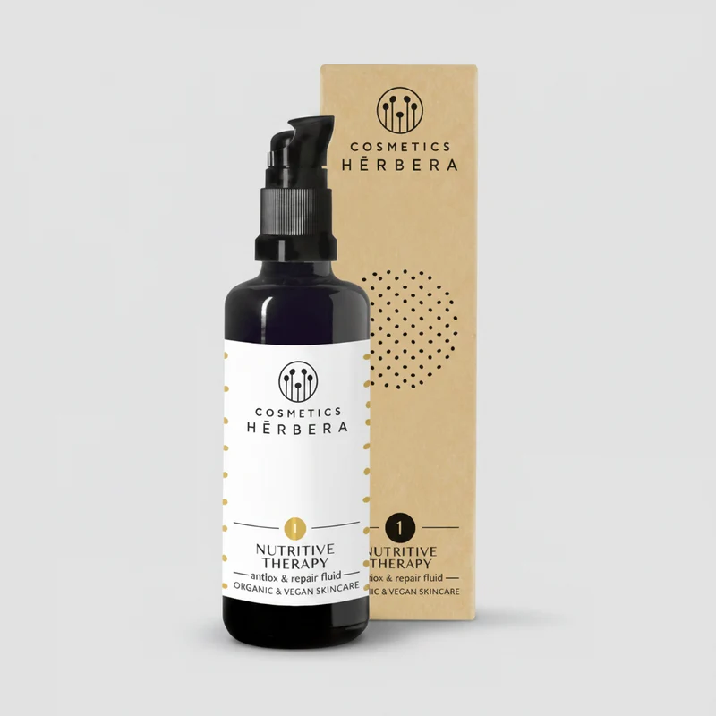 Herbera Nutritive Therapy (Fluide Visage Argan et Avocat) pour Peaux Sèches 50ml