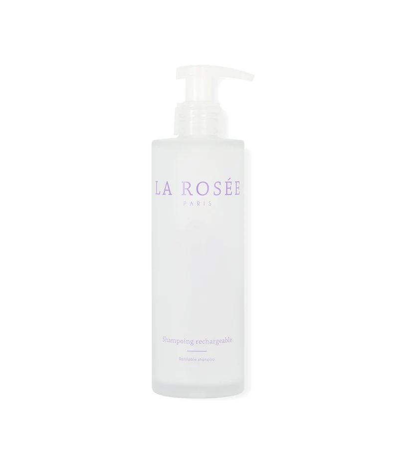 Flacon de shampoing en verre