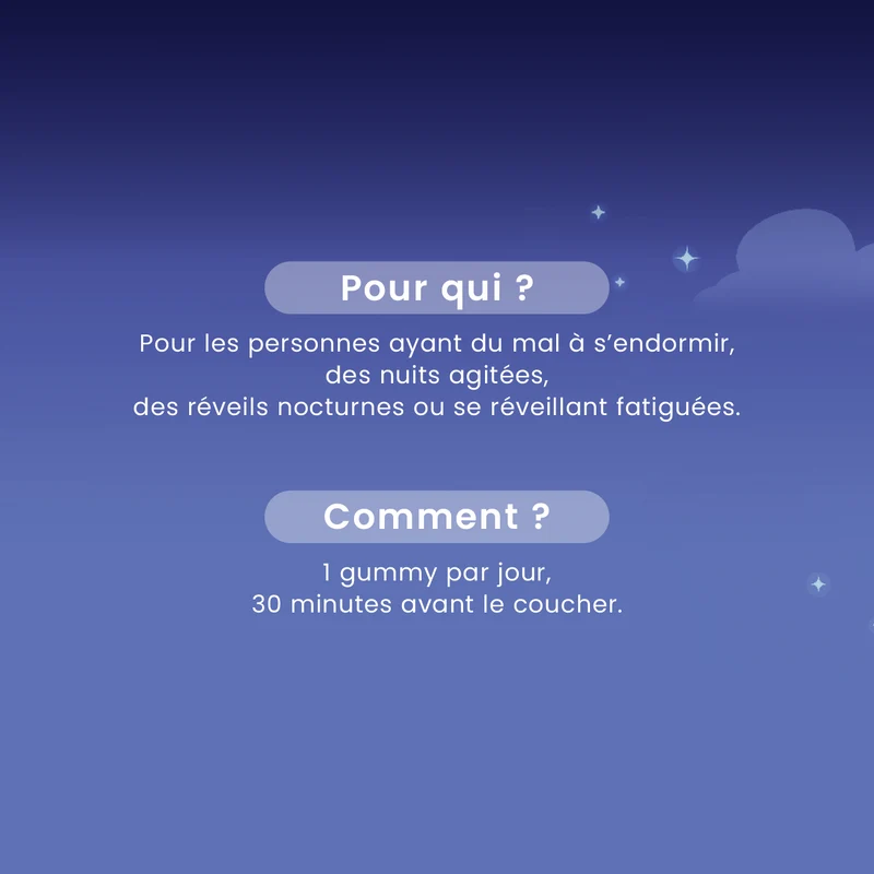 Somnifor 4 Actions - 30 Gummies avec mélatonine