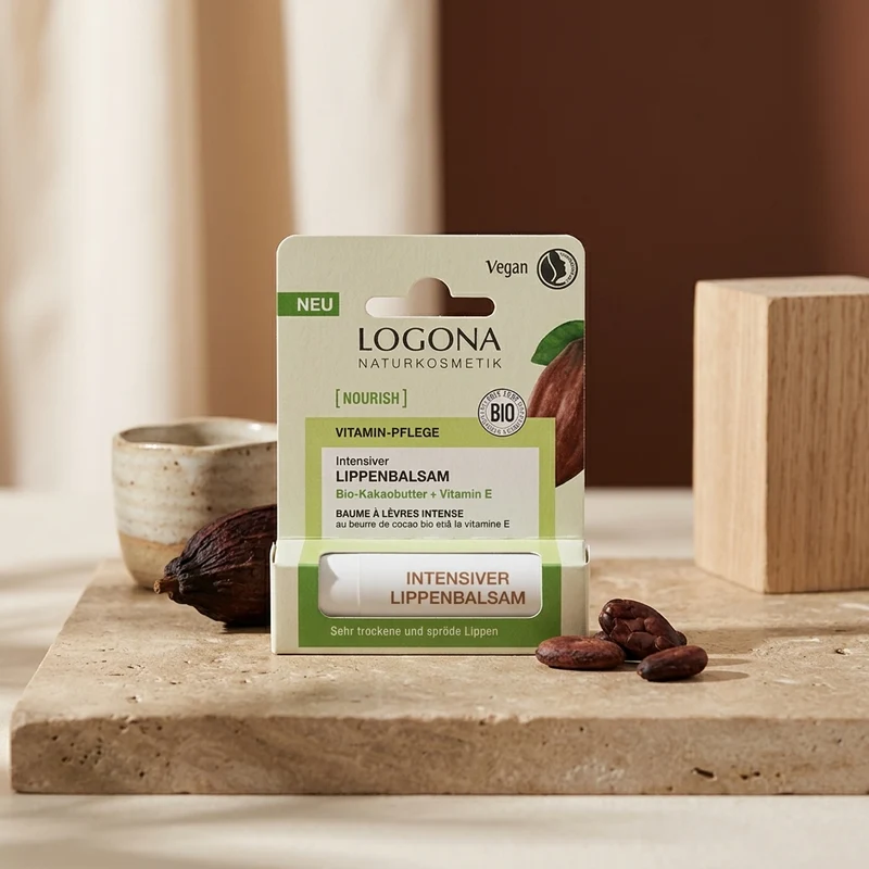 Baume à lèvres Logona Nutrition Intense Cacao et Vitamine E