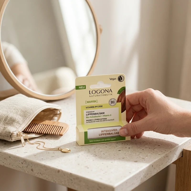 Baume à lèvres Logona Nutrition Intense Cacao et Vitamine E