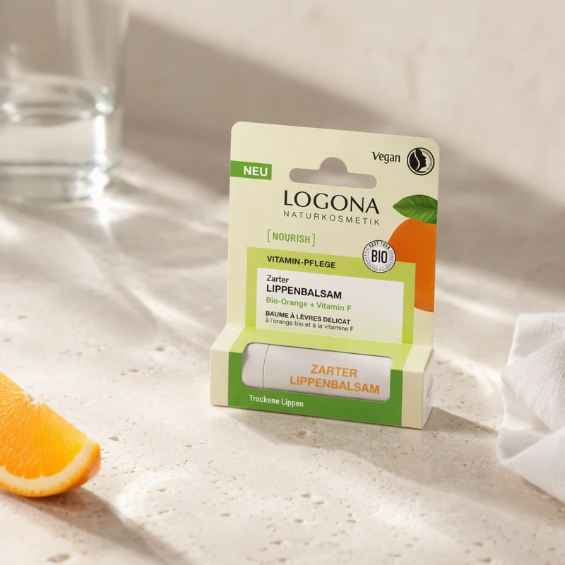 Baume à lèvres Logona Nutrition Délicate Orange et Vitamine F