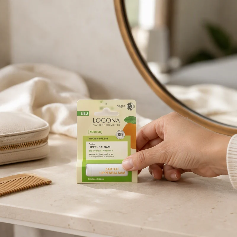 Baume à lèvres Logona Nutrition Délicate Orange et Vitamine F