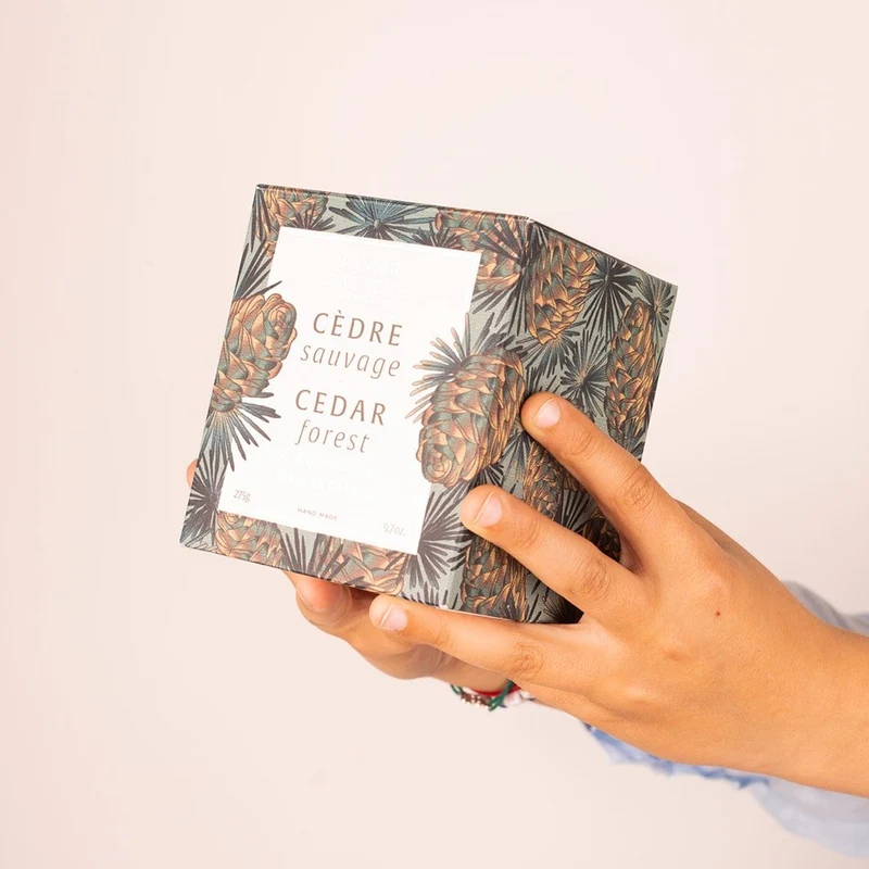 Bougie parfumée cire végétale - Parfum Cèdre Sauvage 275g