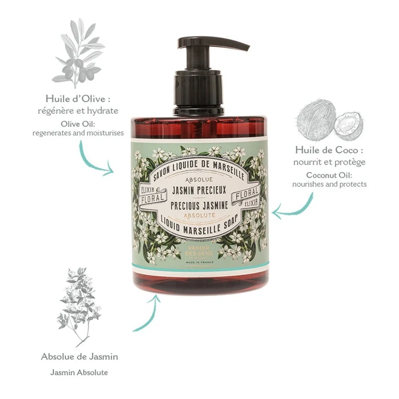 Savon de Marseille liquide | Jasmin Précieux 500ml