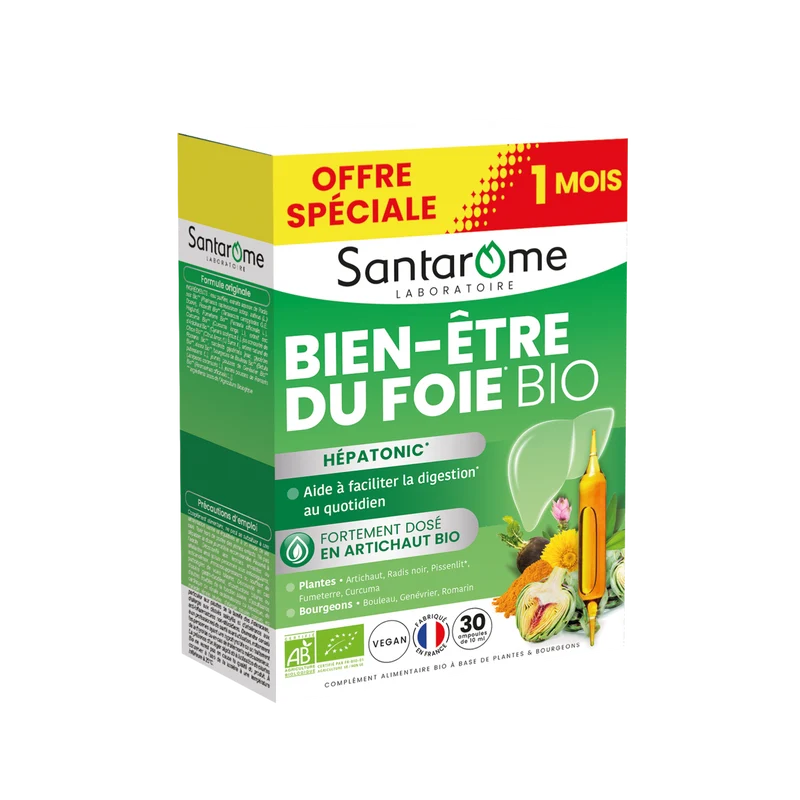 Bien-Être du Foie Bio - Hépatonic - 30 ampoules