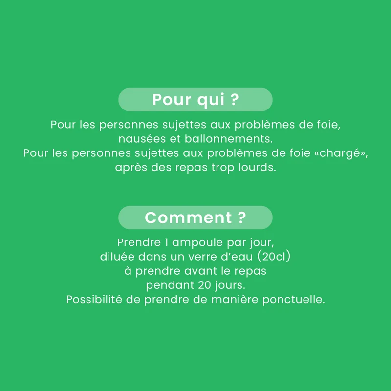 Bien-Être du Foie Bio - Hépatonic - 20 ampoules