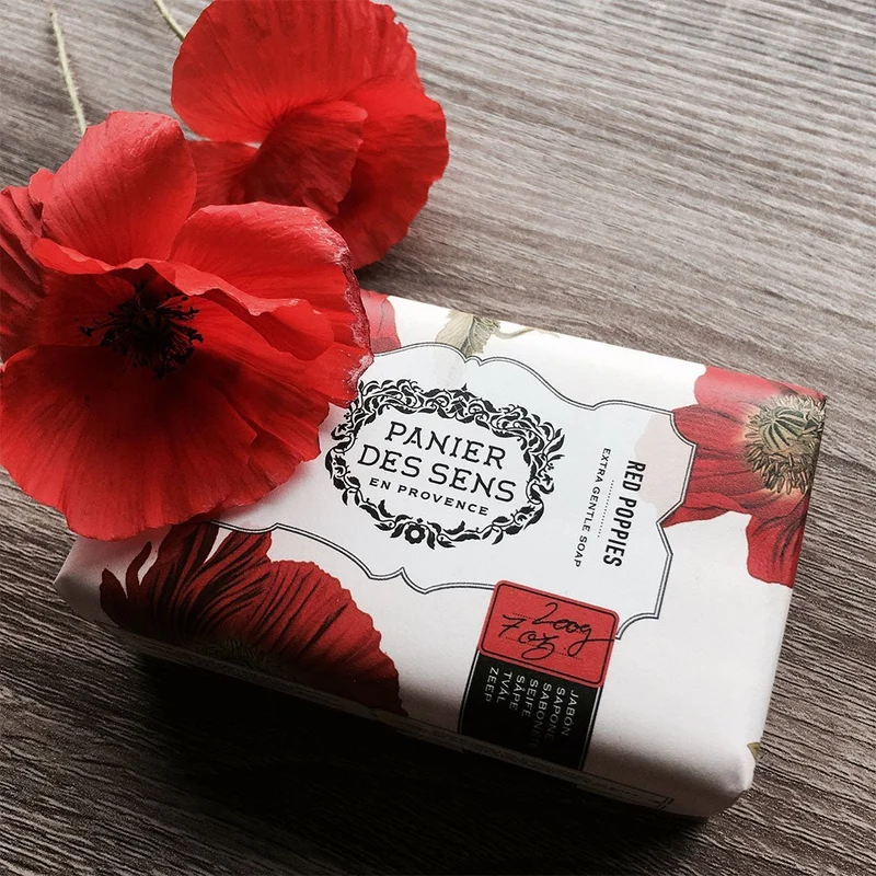 Savon solide parfumé extra-doux - Coquelicot 200g
