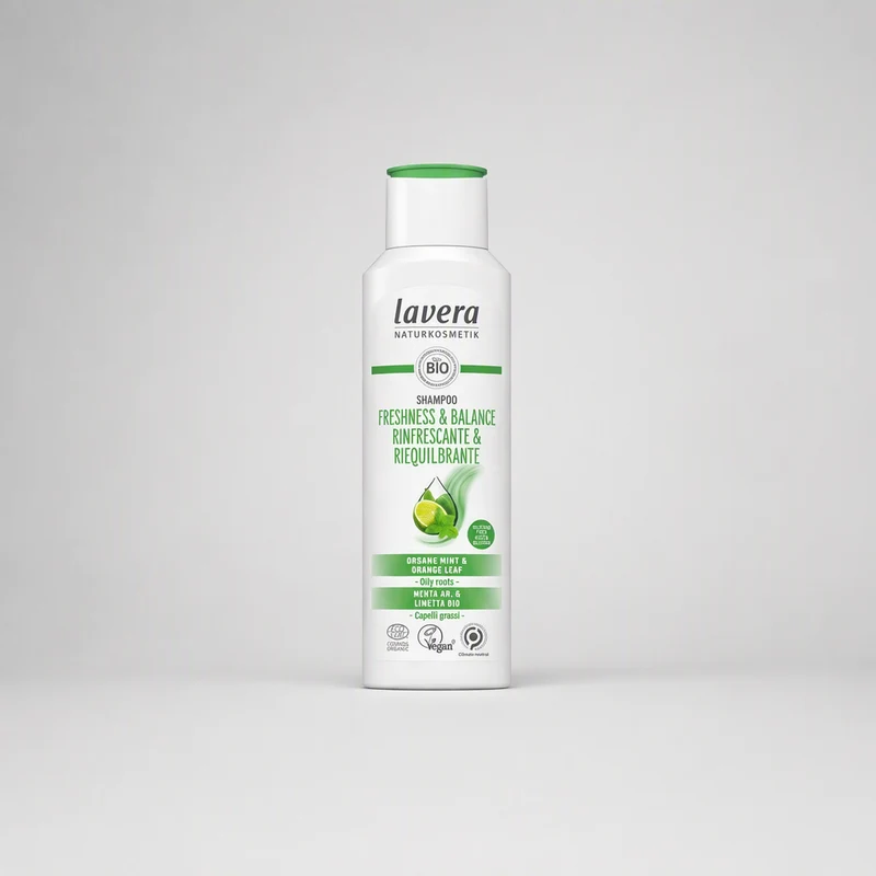 Lavera Shampooing Équilibrant et Rafraîchissant pour Cheveux et Racines Grasses 250 ml