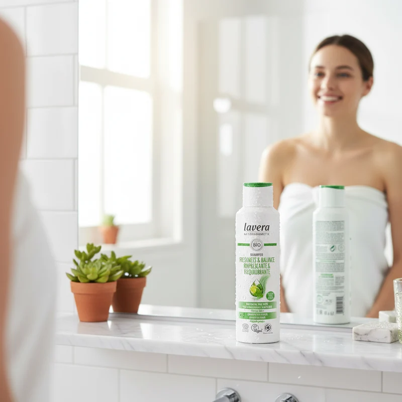 Lavera Shampooing Équilibrant et Rafraîchissant pour Cheveux et Racines Grasses 250 ml