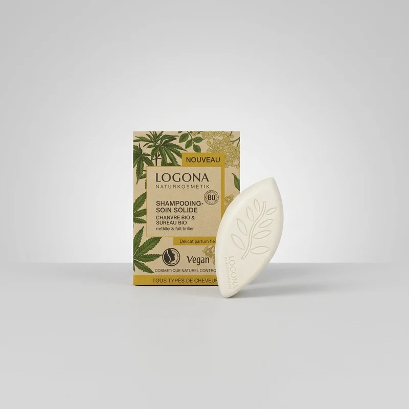 Logona Shampooing Solide au Chanvre et Sureau 60gr