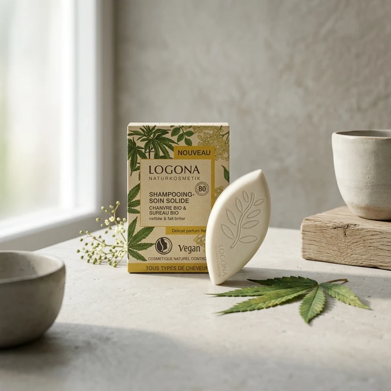 Logona Shampooing Solide au Chanvre et Sureau 60gr