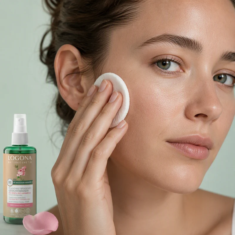 Lotion tonique hydratante pour le visage Logona Rosa Damascena 150 ml