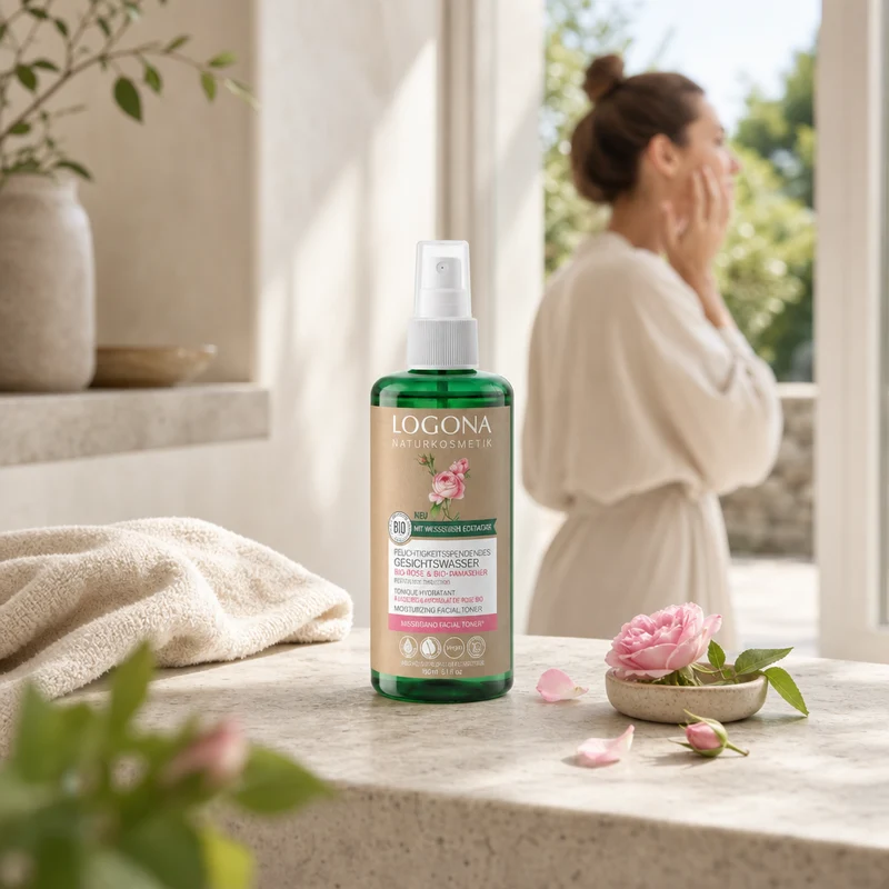 Lotion tonique hydratante pour le visage Logona Rosa Damascena 150 ml