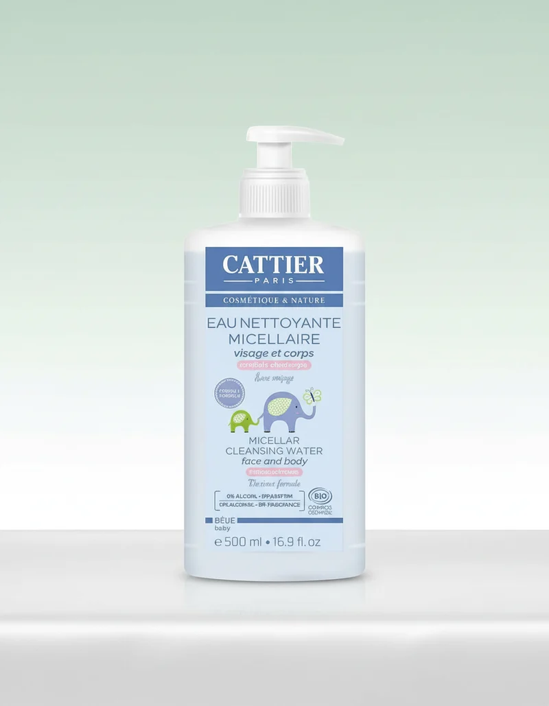 Cattier Eau Démaquillante Micellaire Visage et Corps de Bébé 500 ml