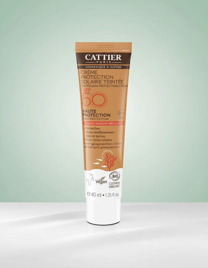 Cattier Crème Solaire Visage Visage et Cou SPF50 40 ml