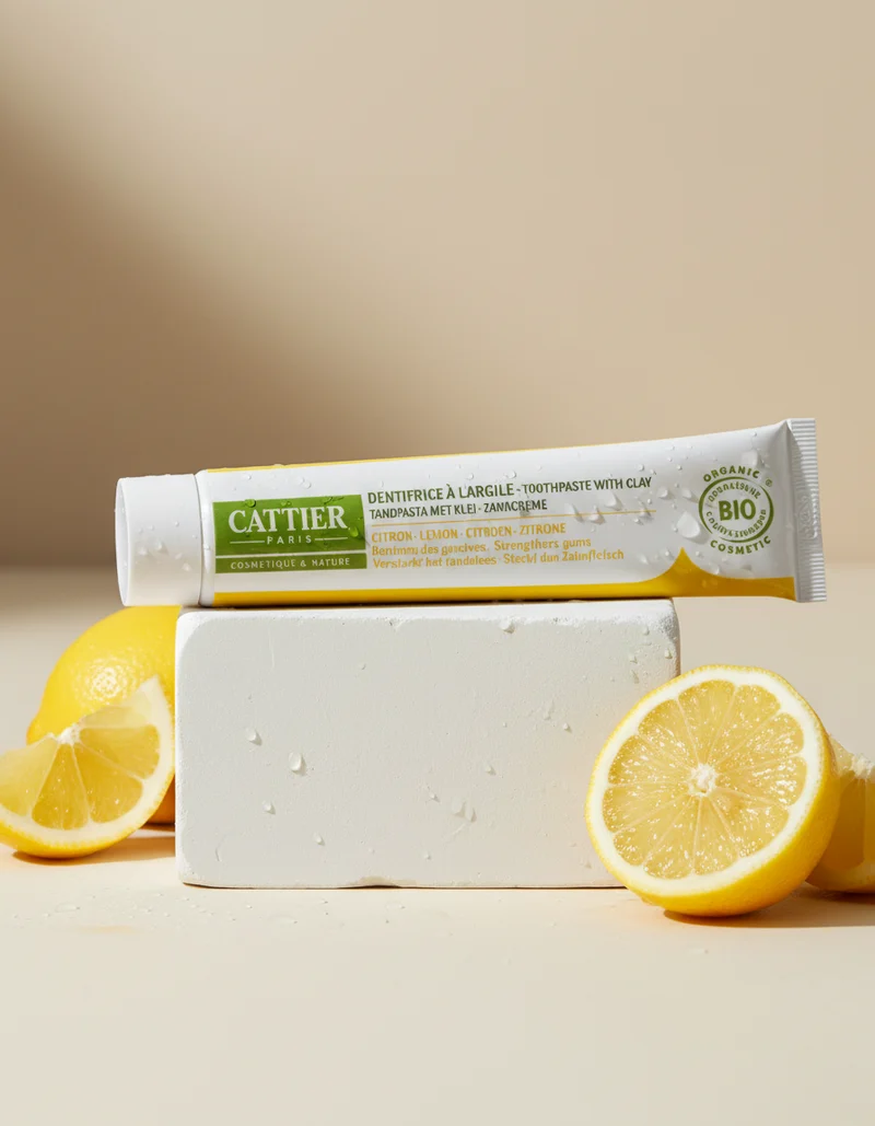 Cattier Dentifrice Dentargile au Citron pour Maladies Irritées 75 ml