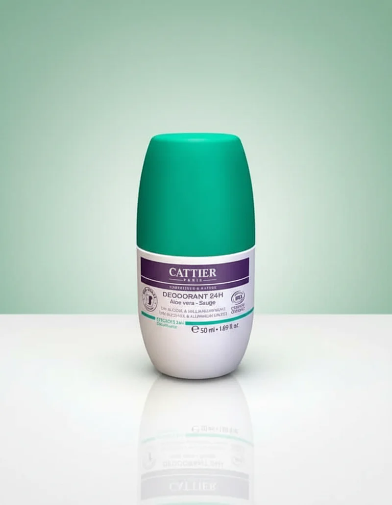 Cattier Déodorant Roll-On 24 Heures à l'Aloe Vera et à la Sauge 50 ml